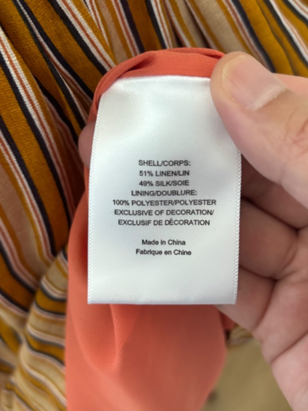 Tory Burch striped linen silk blend midi dress Size 6 - Picture 8 of 9